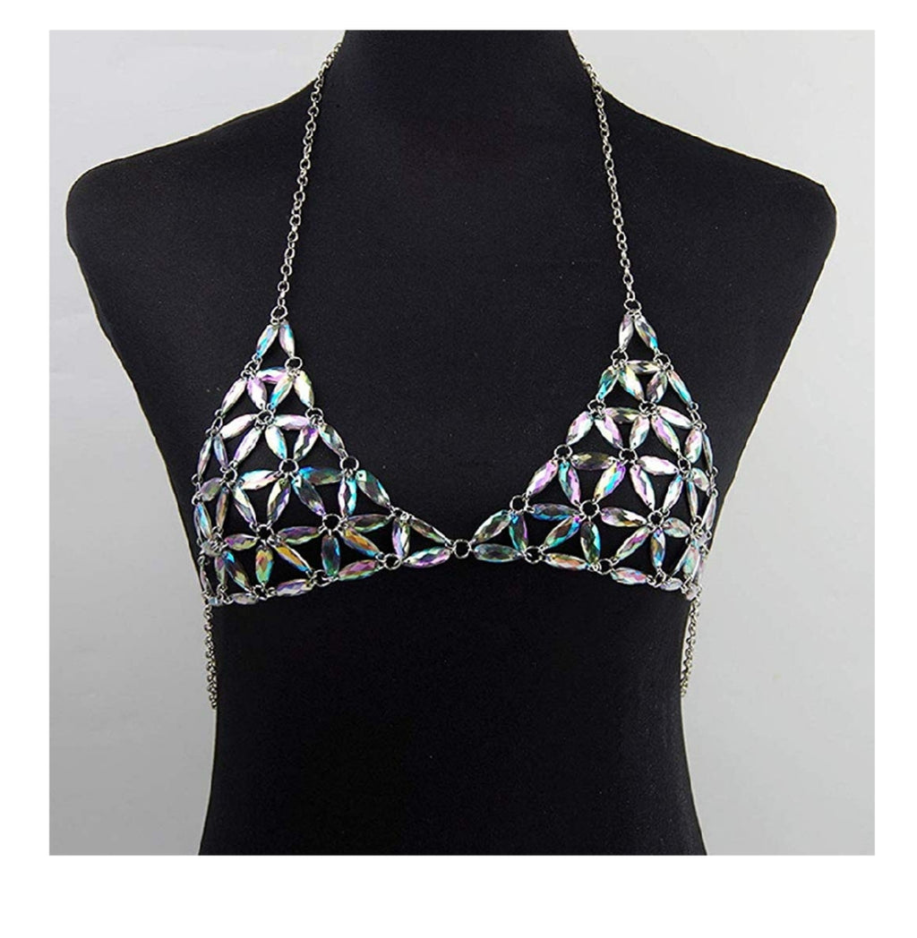 chunky rhinestone bra