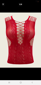 Red Body stocking dress