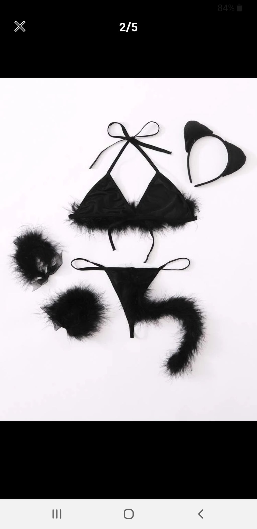 black fur kitty set